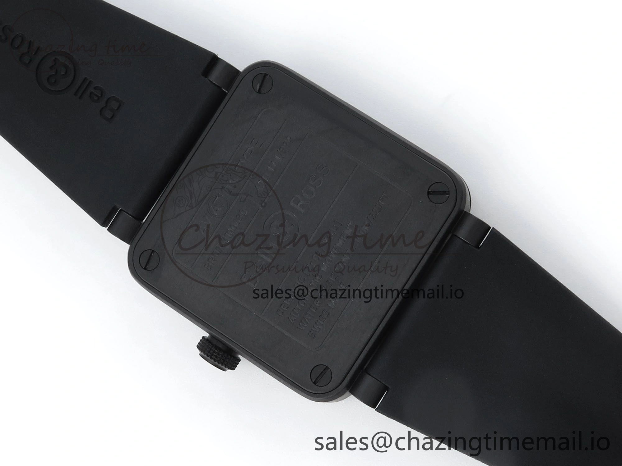 BR03A Instruments BRF 1:1 Best Edition Black Dial on Black Rubber Strap A2824