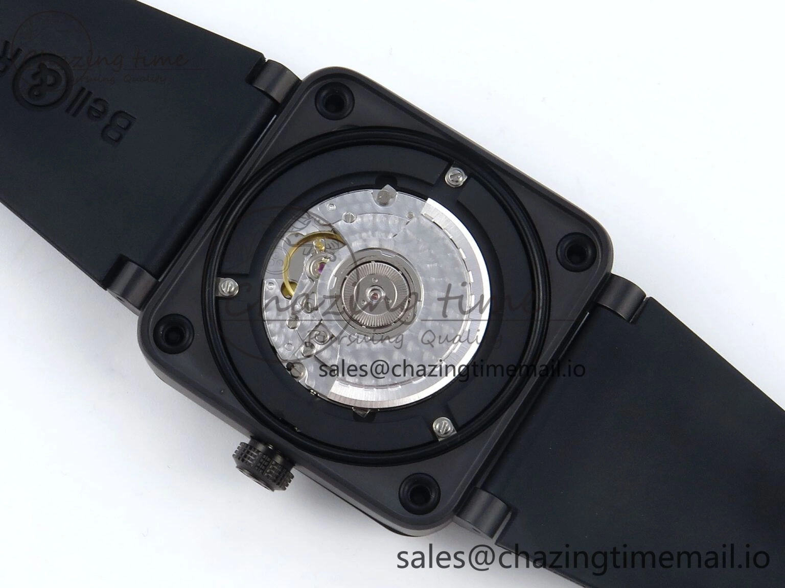 BR03A Instruments BRF 1:1 Best Edition Black Dial on Black Rubber Strap A2824