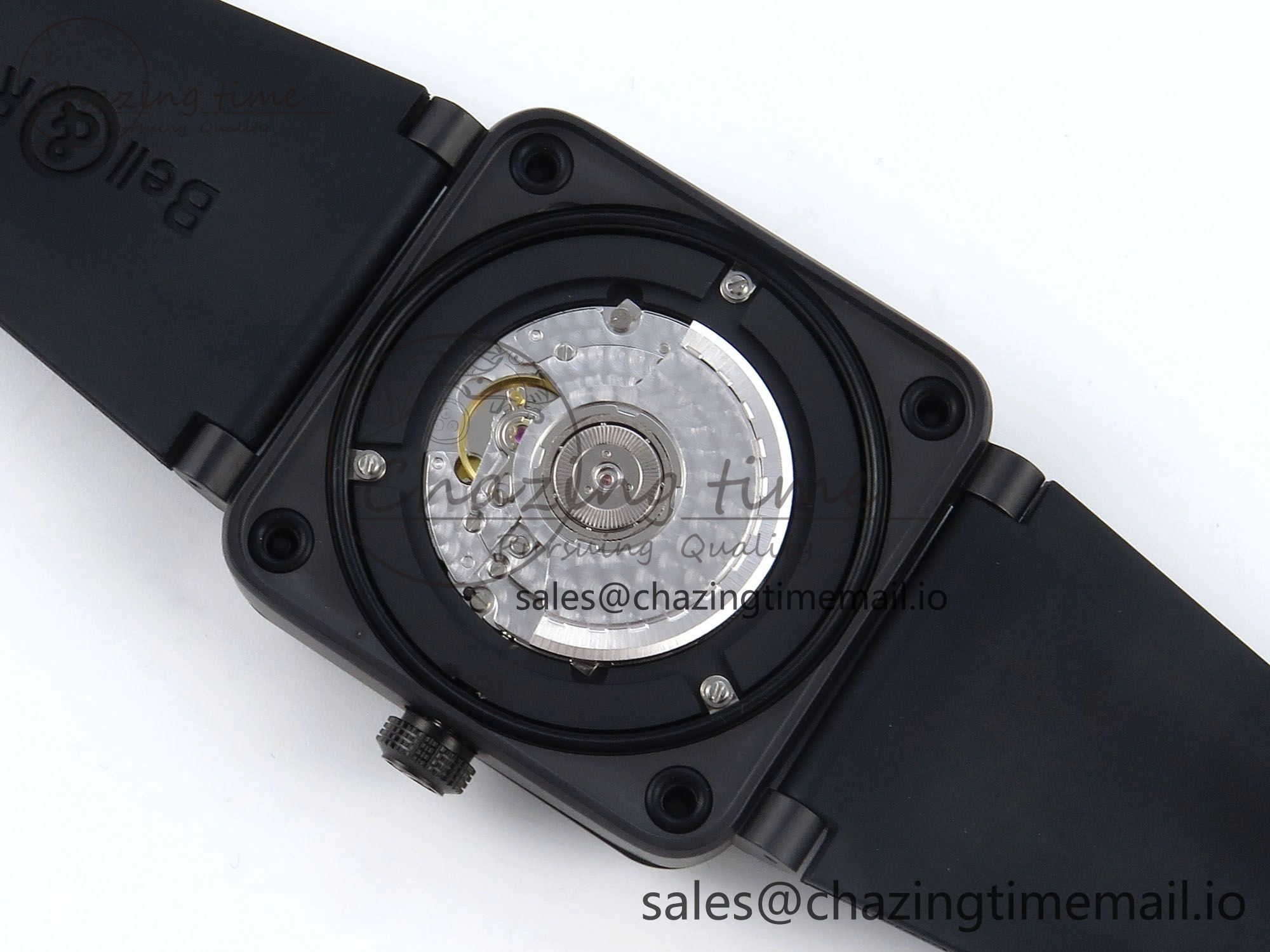 BR03A Instruments BRF 1:1 Best Edition Black Dial on Black Rubber Strap A2824