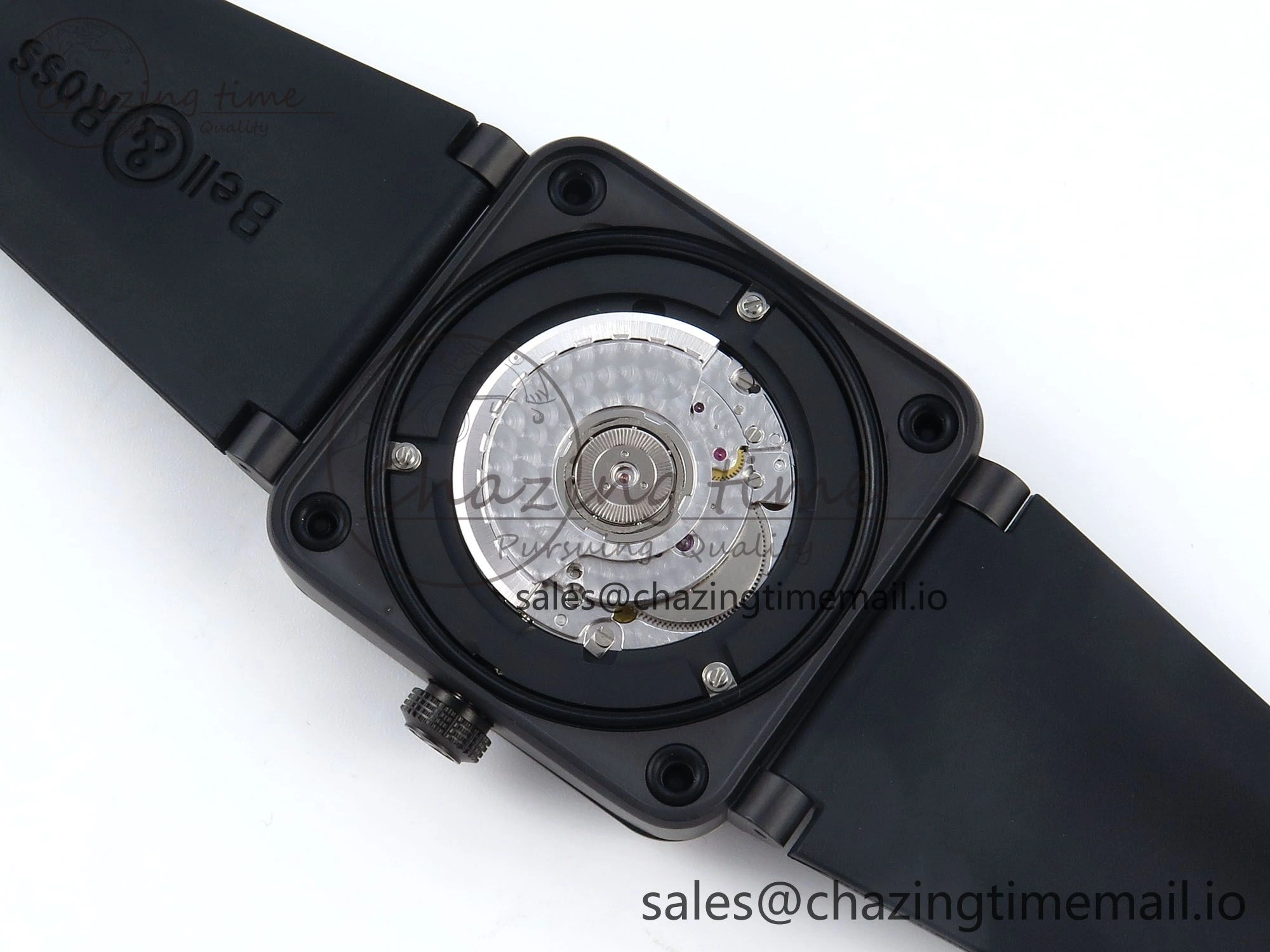 BR03A Instruments BRF 1:1 Best Edition Black Dial on Black Rubber Strap A2824