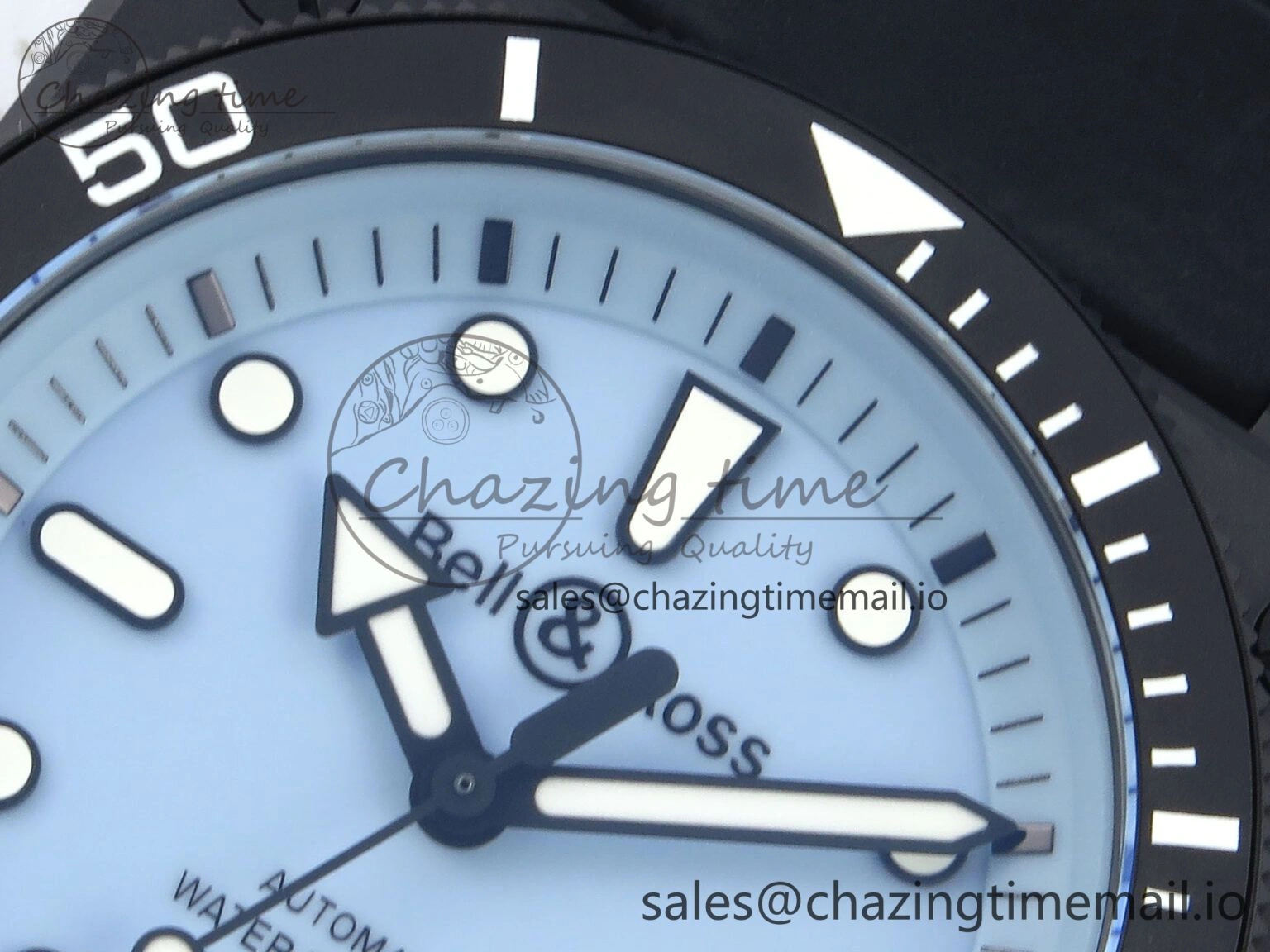 BR03A Instruments BRF 1:1 Best Edition Blue Dial on Black Rubber Strap A2824
