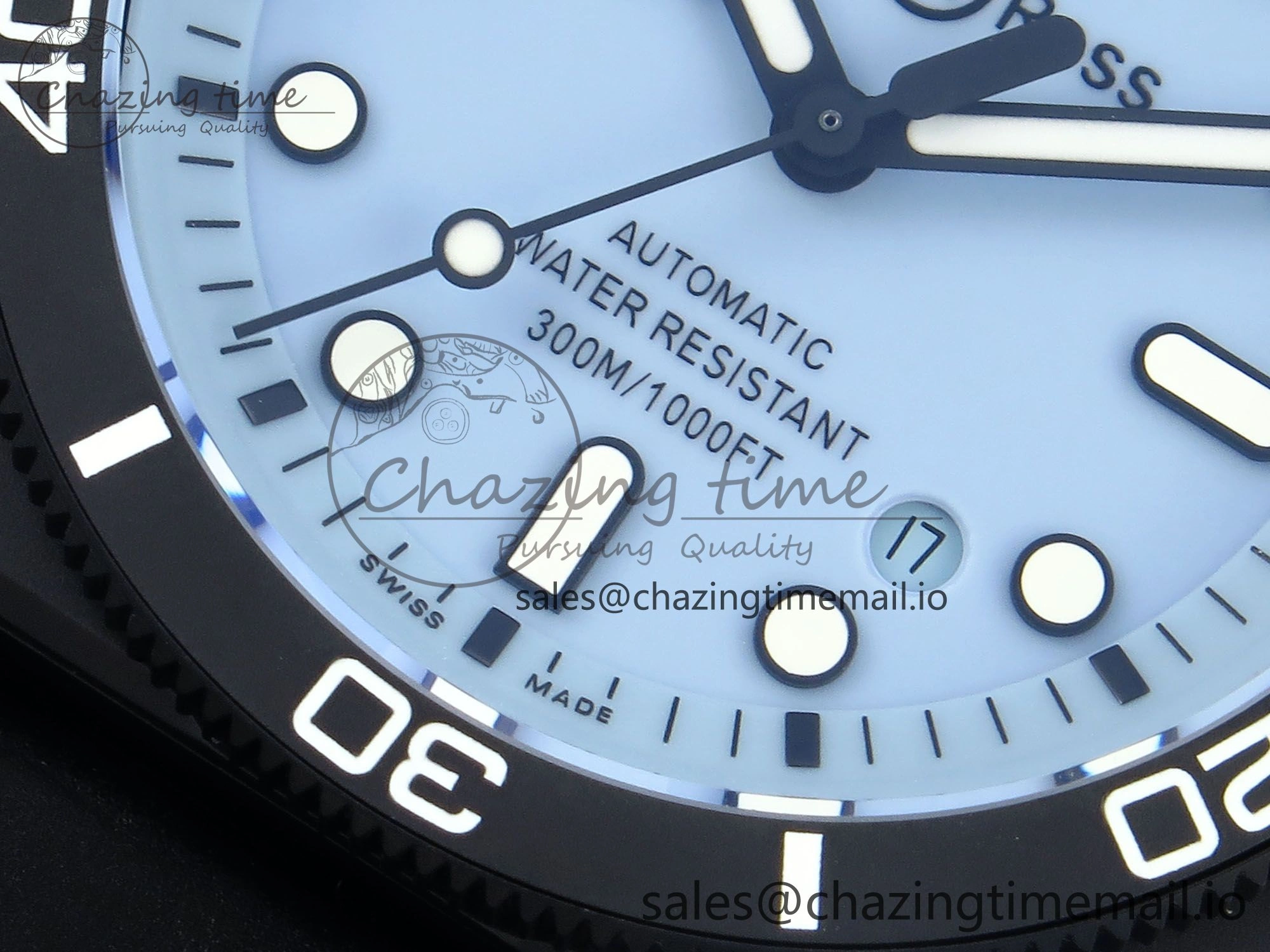 BR03A Instruments BRF 1:1 Best Edition Blue Dial on Black Rubber Strap A2824