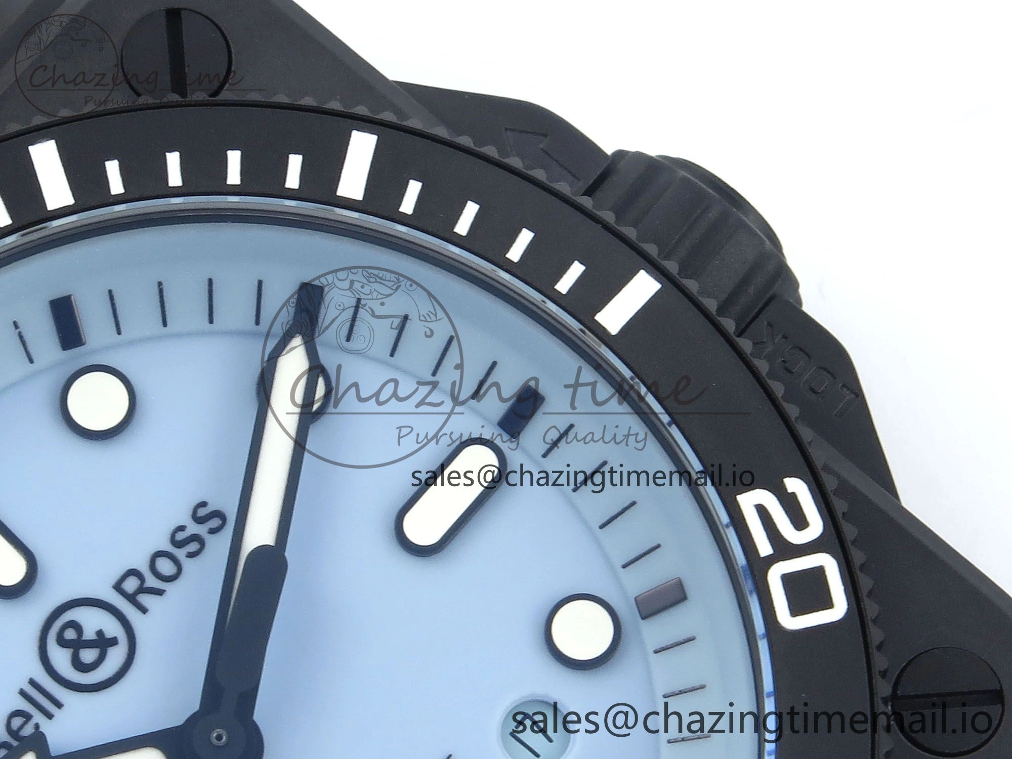 BR03A Instruments BRF 1:1 Best Edition Blue Dial on Black Rubber Strap A2824
