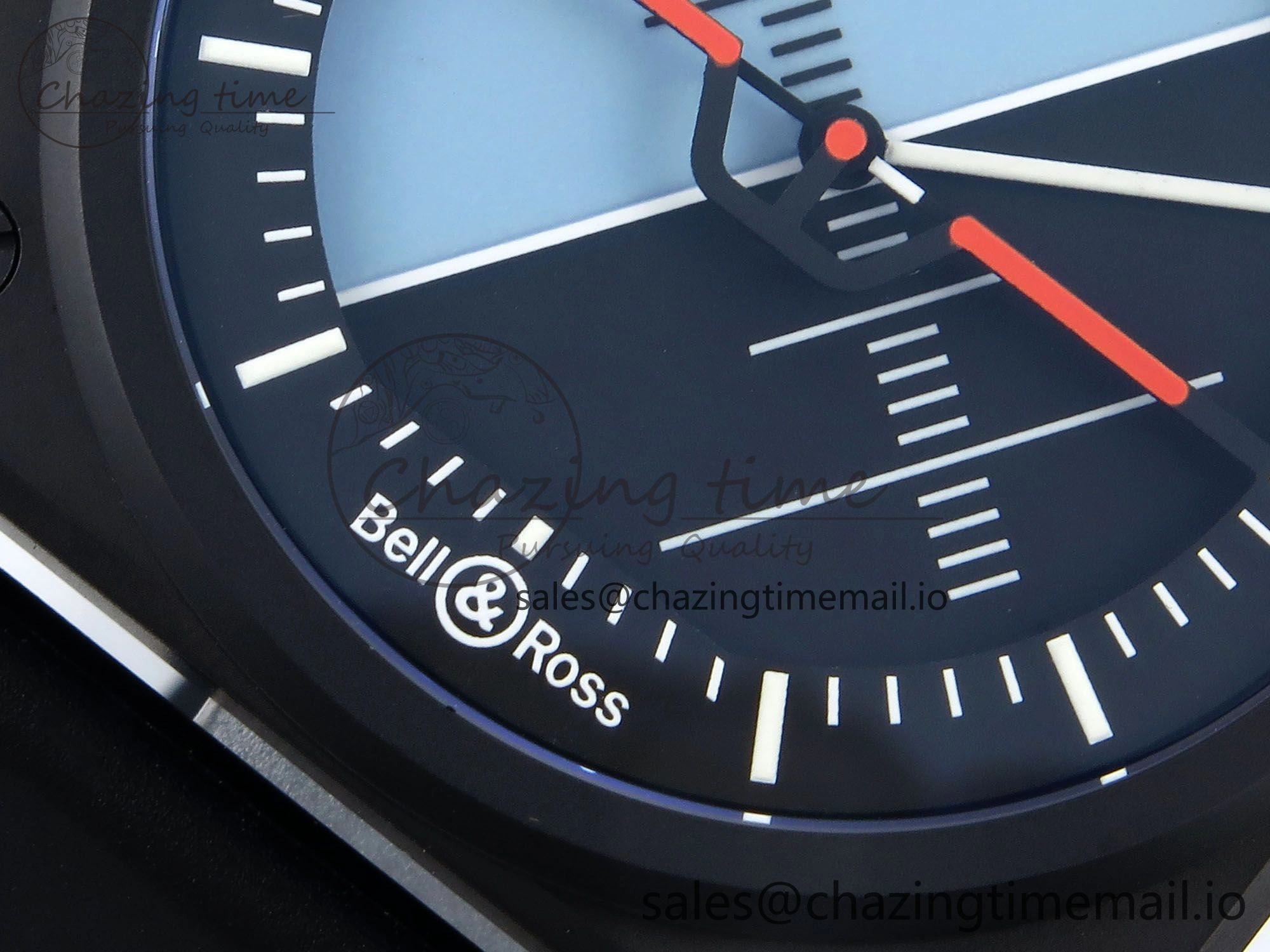 BR03A Instruments BRF 1:1 Best Edition Blue Black Dial on Black Rubber Strap A2824