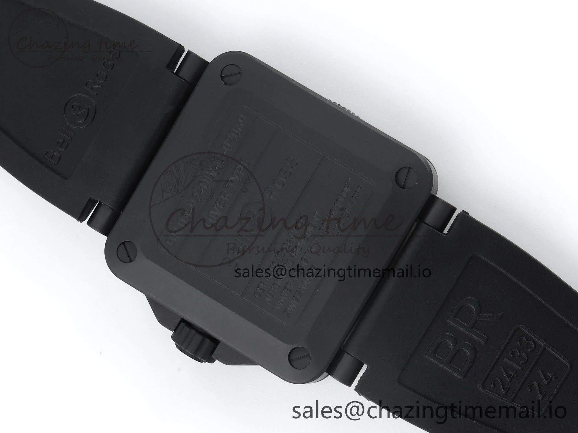 BR03A Instruments BRF 1:1 Best Edition Pale Green Dial on Black Rubber Strap A2824