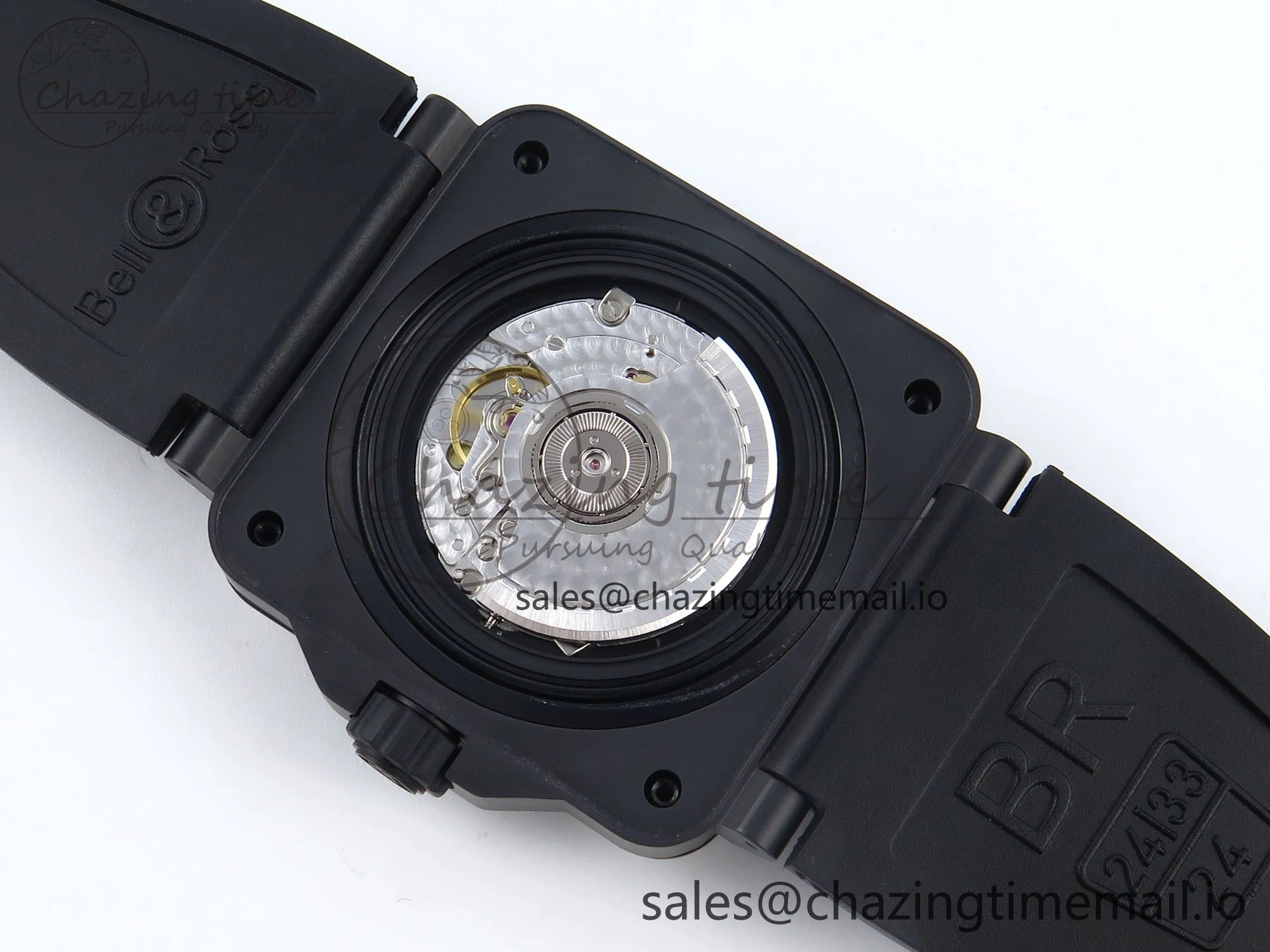 BR03A Instruments BRF 1:1 Best Edition Pale Green Dial on Black Rubber Strap A2824