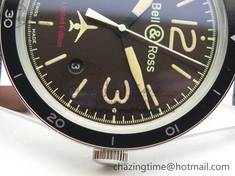 BR123 Vintage 50 Years SS Brown Dial On Black Rubber Strap MIYOTA 9015