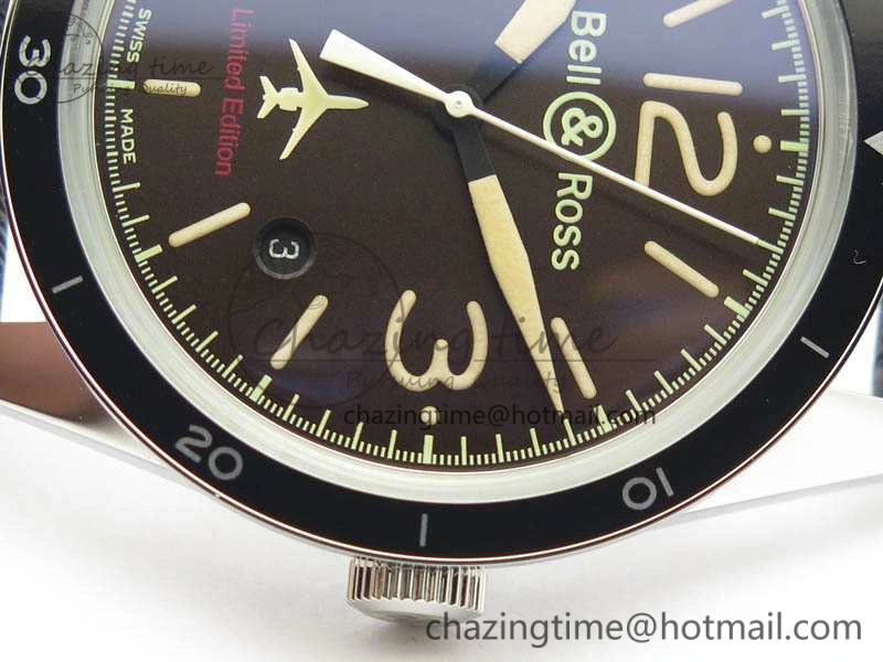 BR123 Vintage 50 Years SS Brown Dial On Black Rubber Strap MIYOTA 9015