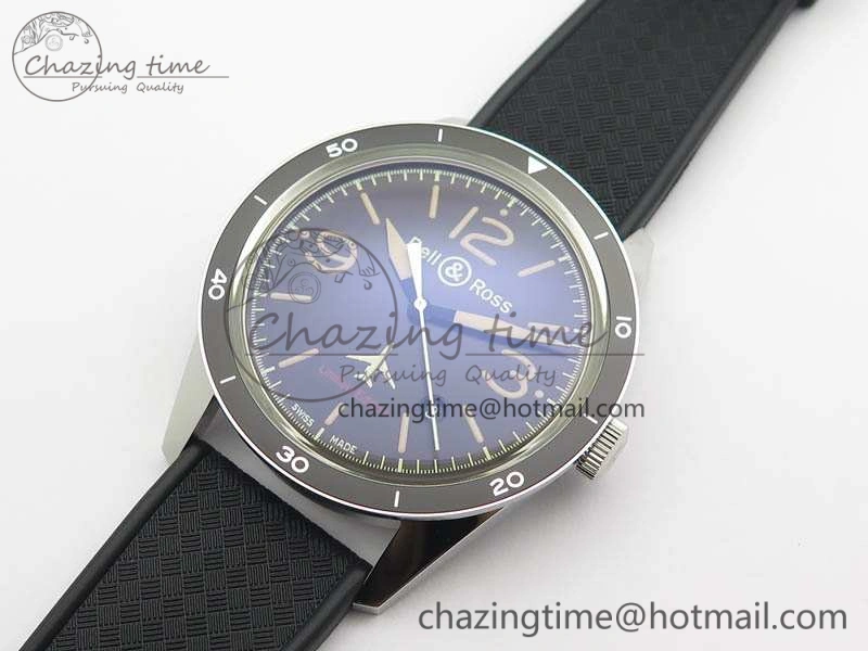 BR123 Vintage 50 Years SS Brown Dial On Black Rubber Strap MIYOTA 9015