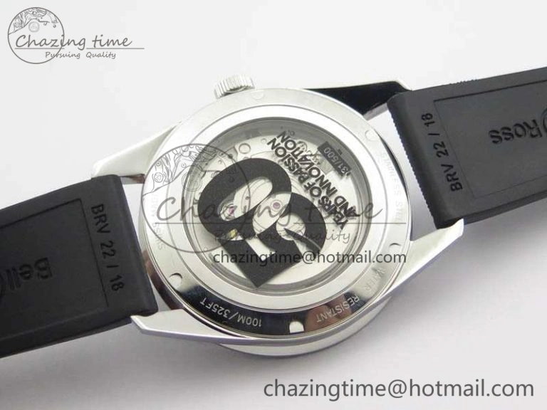 BR123 Vintage 50 Years SS Brown Dial On Black Rubber Strap MIYOTA 9015
