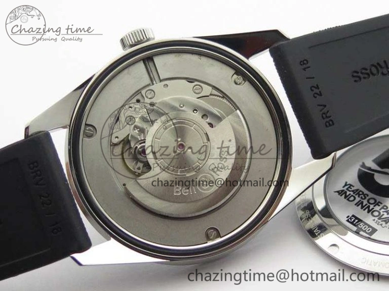 BR123 Vintage 50 Years SS Brown Dial On Black Rubber Strap MIYOTA 9015