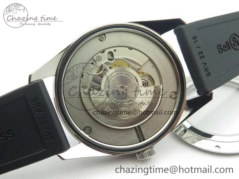 BR123 Vintage SS Brown Dial On Black Rubber Strap MIYOTA 9015