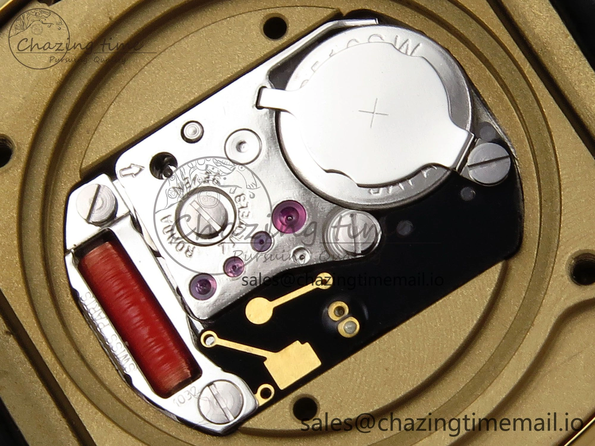 Baignoire De Cartier RG AF 1:1 Best Edition Silver Dial Diamonds Bezel on Red Leather Strap Ronda Quartz
