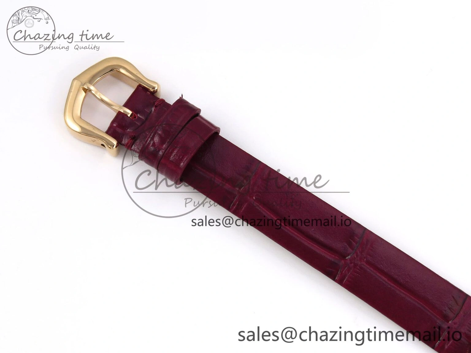 Baignoire De Cartier RG AF 1:1 Best Edition Silver Dial Diamonds Bezel on Red Leather Strap Ronda Quartz