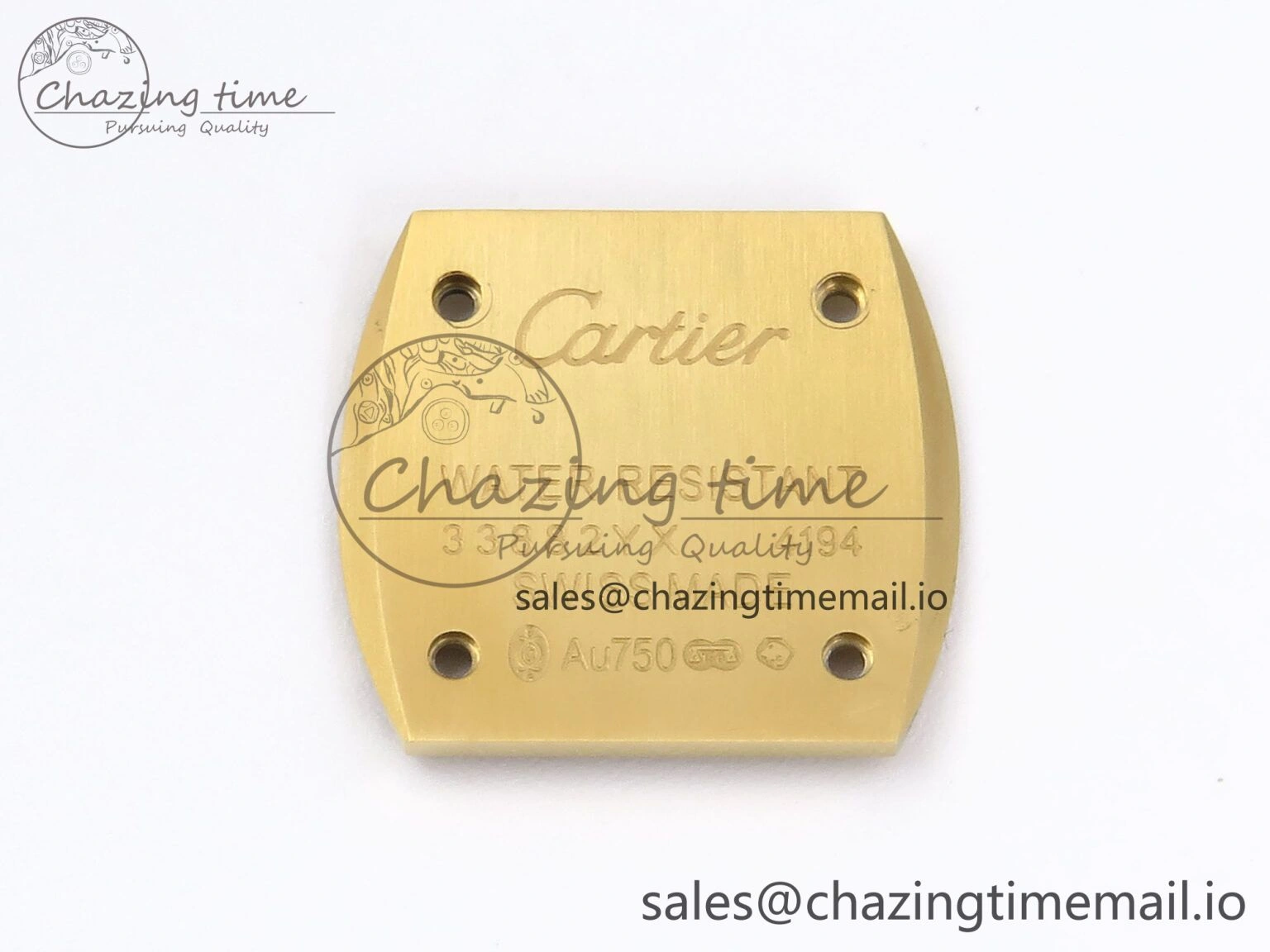 Baignoire De Cartier YG AF 1:1 Best Edition Silver Dial Diamonds Bezel on Green Leather Strap Ronda Quartz