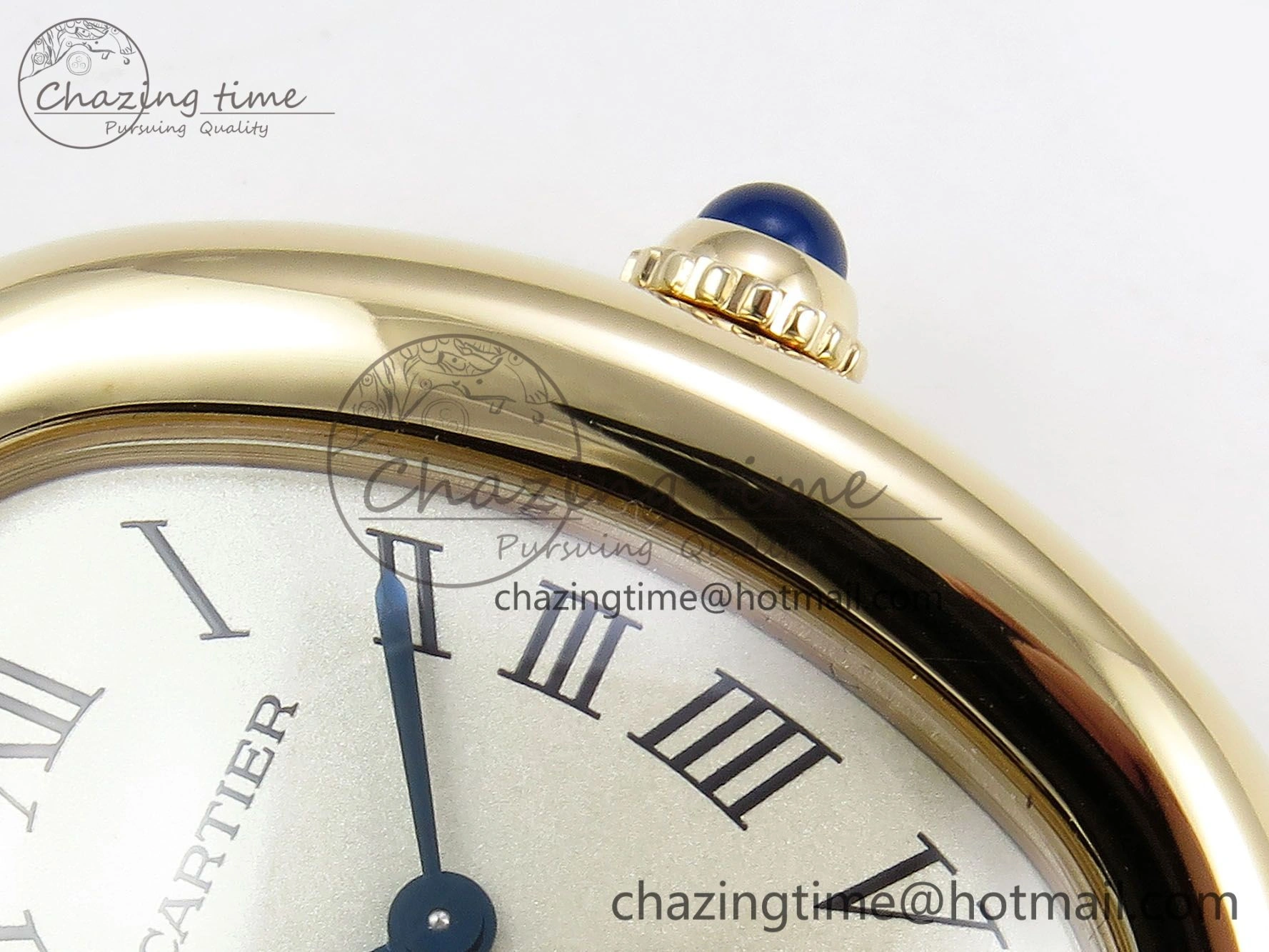 Baignoire De Cartier YG DRF 1:1 Best Edition Silver Dial on Black Leather Strap Swiss Quartz