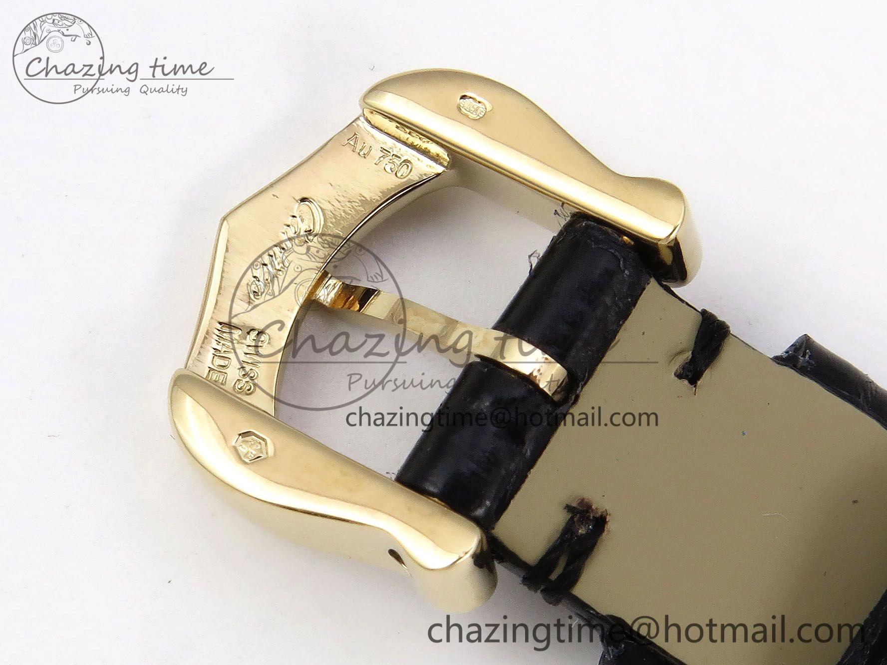 Baignoire De Cartier YG DRF 1:1 Best Edition Silver Dial on Black Leather Strap Swiss Quartz