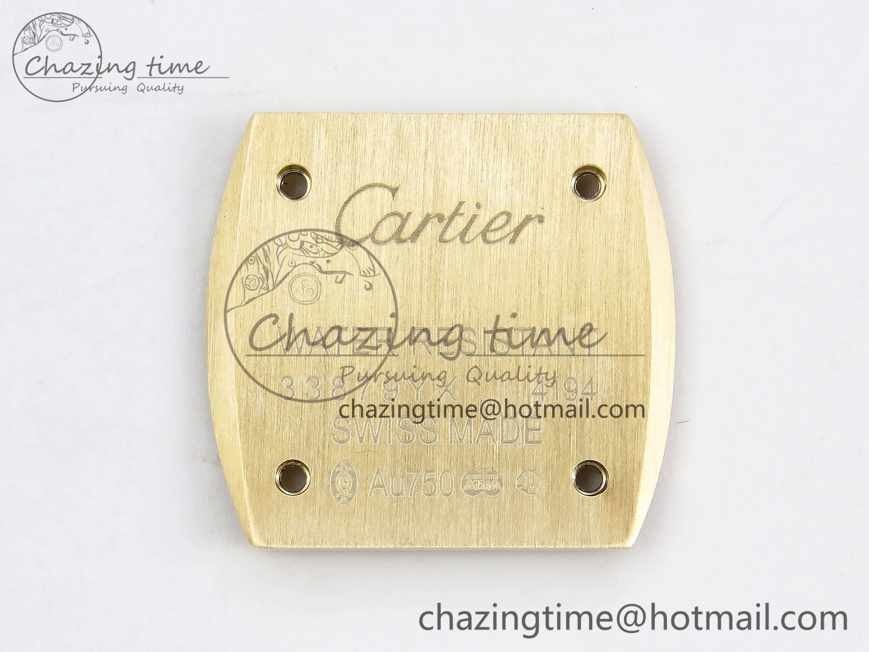 Baignoire De Cartier YG DRF 1:1 Best Edition Silver Dial on Brown Leather Strap Swiss Quartz