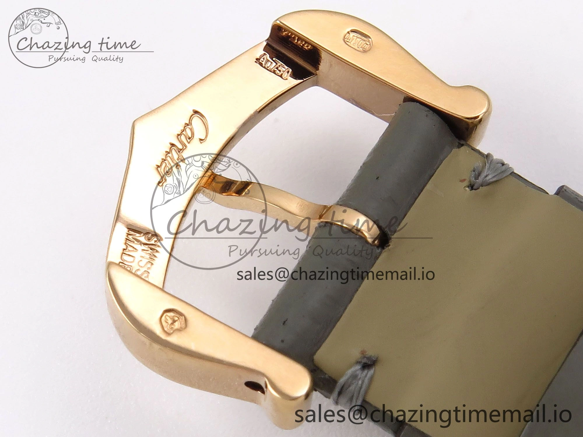 Ballon Blanc De Cartier 30mm RG AF 1:1 Best Edition Silvered Dial Diamonds Bezel on Green Leather Strap Ronda Quartz