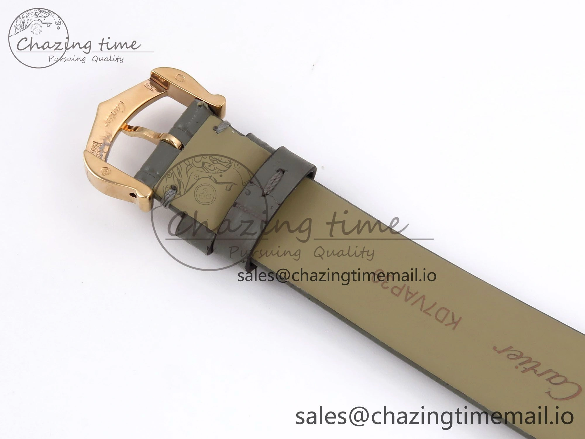 Ballon Blanc De Cartier 30mm RG AF 1:1 Best Edition Silvered Dial on Green Leather Strap Ronda Quartz