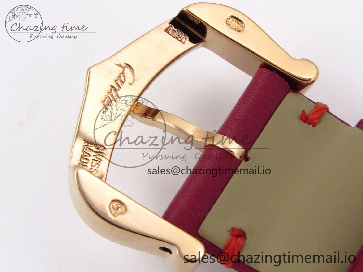 Ballon Blanc De Cartier 30mm RG AF 1:1 Best Edition Silvered Dial on Red Fabric Strap Ronda Quartz