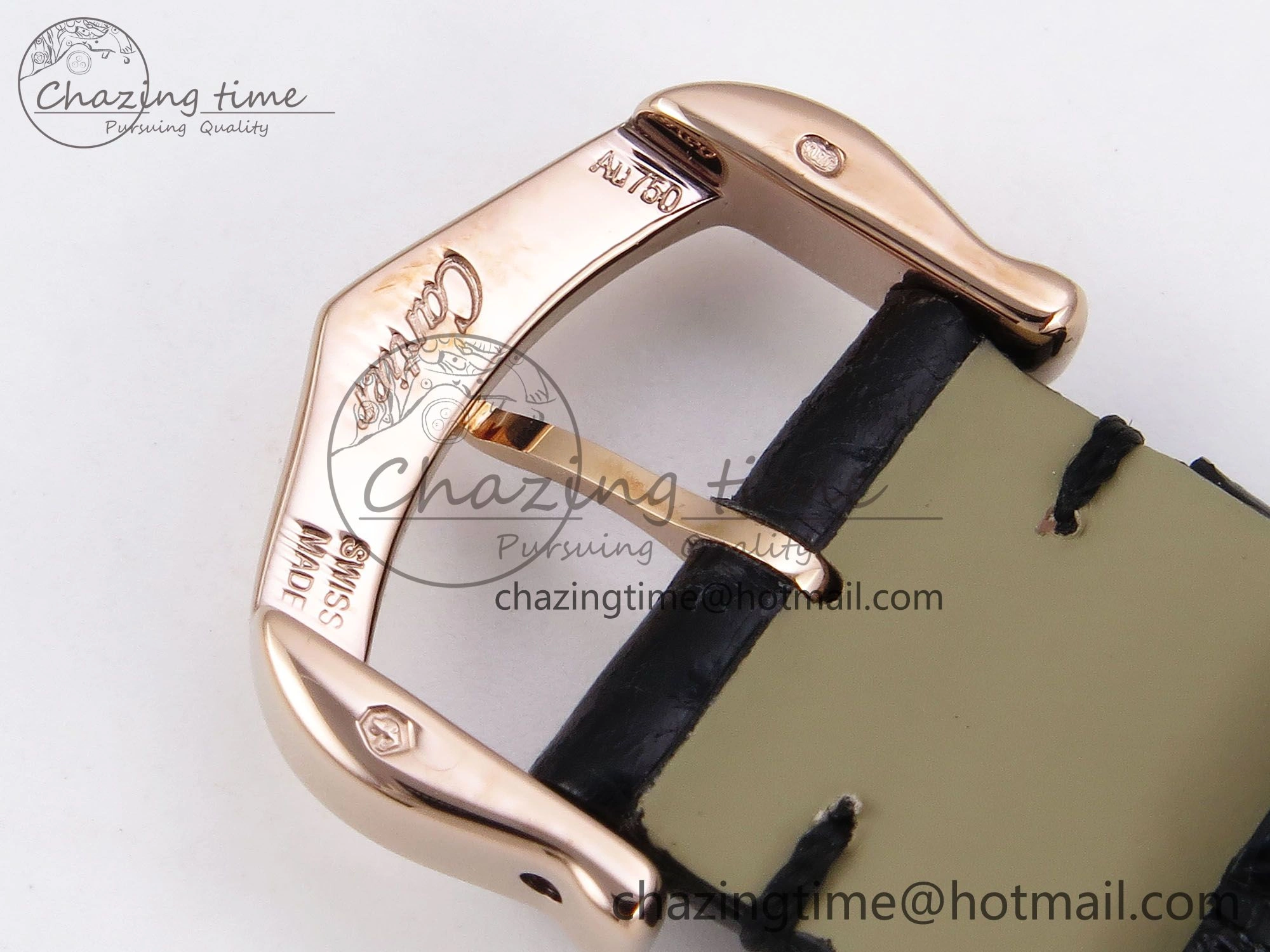 Ballon Blanc De Cartier 30mm RG DRF 1:1 Best Edition Silvered Texture Dial Diamonds Bezel on Black Leather Strap Ronda Quartz