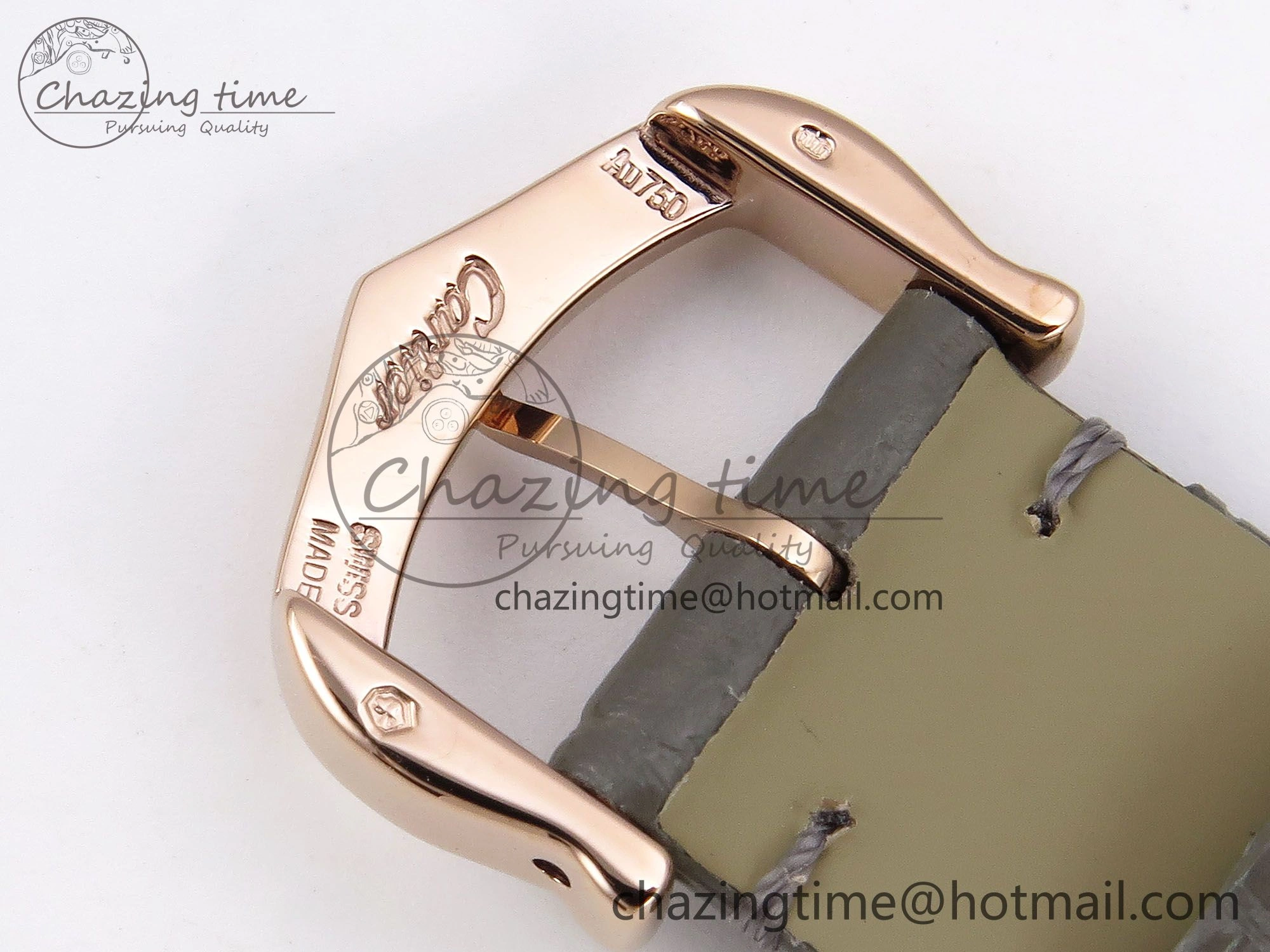 Ballon Blanc De Cartier 30mm RG DRF 1:1 Best Edition Silvered Texture Dial on Green Leather Strap Ronda Quartz
