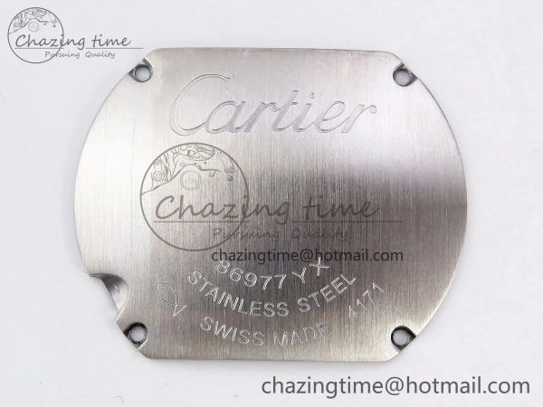 Ballon Blanc De Cartier 30mm SS DRF 1:1 Best Edition Silvered Texture Dial Diamonds Bezel on Blue Calfskin Strap Ronda Quartz