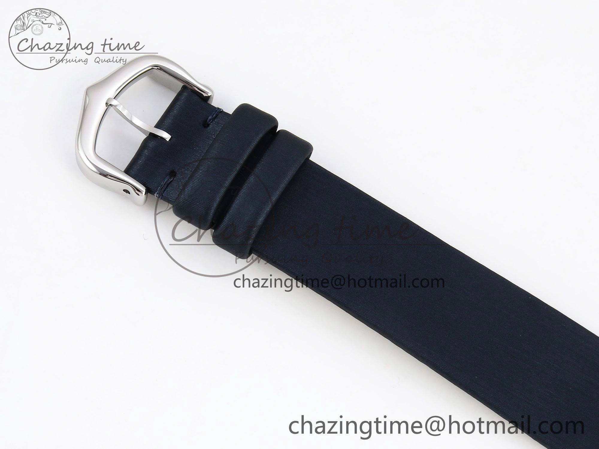 Ballon Blanc De Cartier 30mm SS DRF 1:1 Best Edition Silvered Texture Dial Diamonds Bezel on Blue Calfskin Strap Ronda Quartz