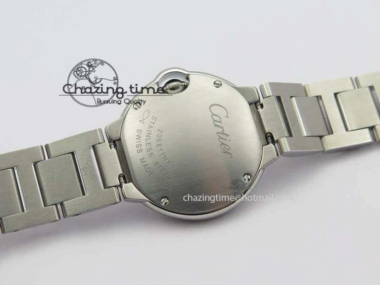 Ballon Bleu 28mm Ladies SS V6F 1:1 Best Edition White Dial On SS Bracelet Ronda Quartz V2