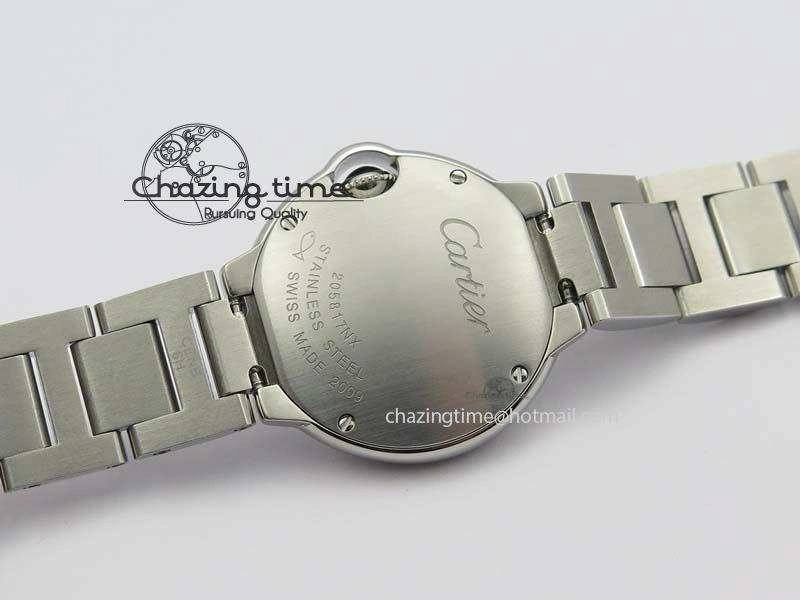 Ballon Bleu 28mm Ladies SS V6F 1:1 Best Edition White Dial On SS Bracelet Ronda Quartz V2