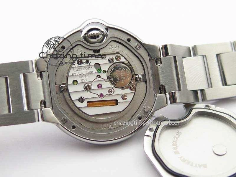 Ballon Bleu 28mm Ladies SS V6F 1:1 Best Edition White Dial On SS Bracelet Ronda Quartz V2