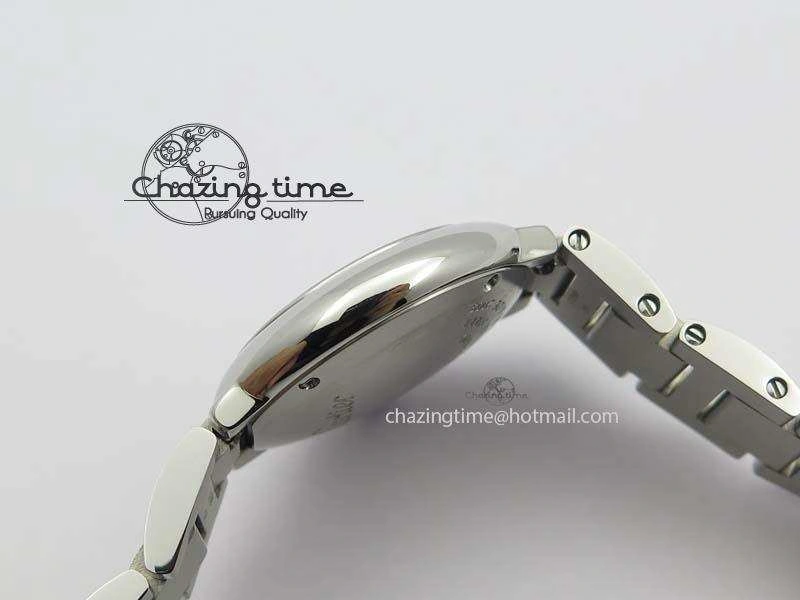 Ballon Bleu 28mm Ladies V6F SS Diamonds Markers White MOP Dial On SS Bracelet Ronda Quartz