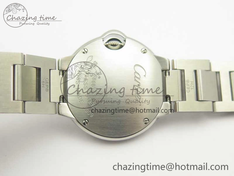 Ballon Bleu 28mm SS V6F 1:1 Best Edition White Dial Diamonds Bezel On SS Bracelet Ronda Quartz
