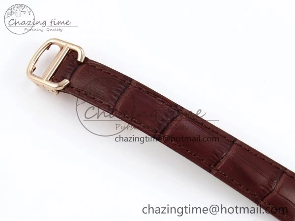 Ballon Bleu 33mm RG AF 1:1 Best Edition Silver Dial on Brown Leather Strap SEIKO NH05A