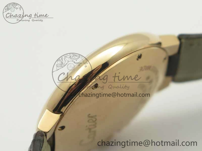 Ballon Bleu 33mm RG V6F 1:1 Best Edition White MOP Diam Dial On Leather Strap Quartz