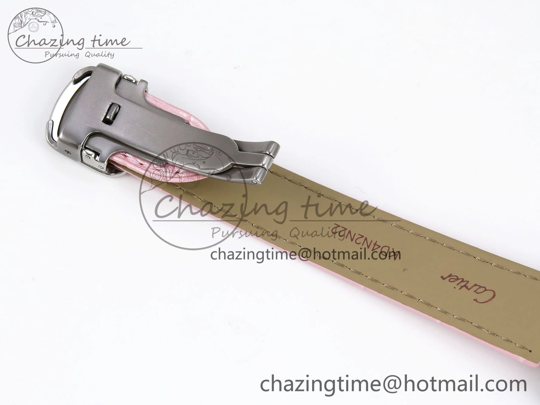 Ballon Bleu 33mm SS AF 1:1 Best Edition Pink Dial on Pink Leather Strap SEIKO NH05A