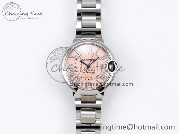 Ballon Bleu 33mm SS AF 1:1 Best Edition Pink Dial on SS Bracelet SEIKO NH05A