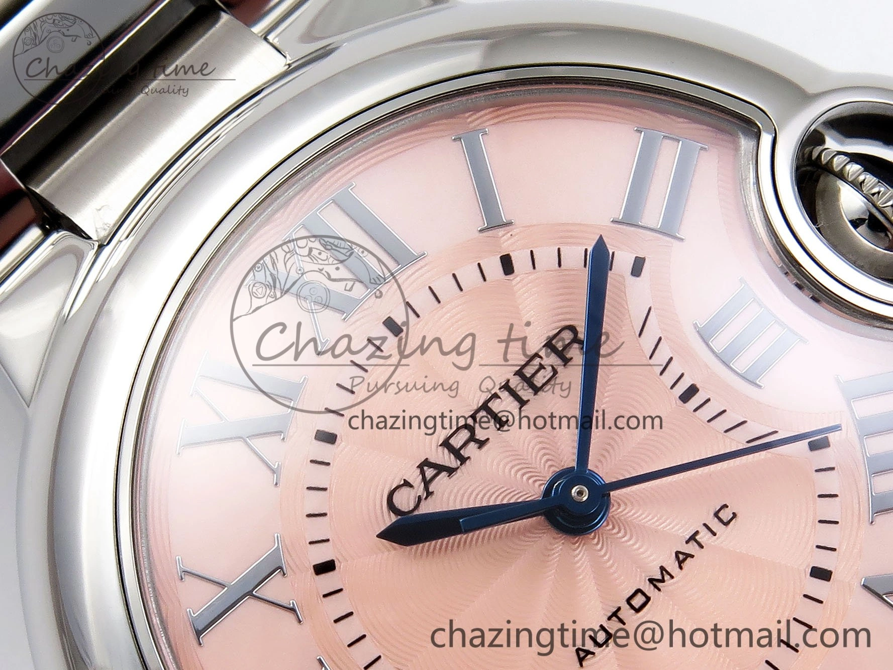Ballon Bleu 33mm SS AF 1:1 Best Edition Pink Dial on SS Bracelet SEIKO NH05A