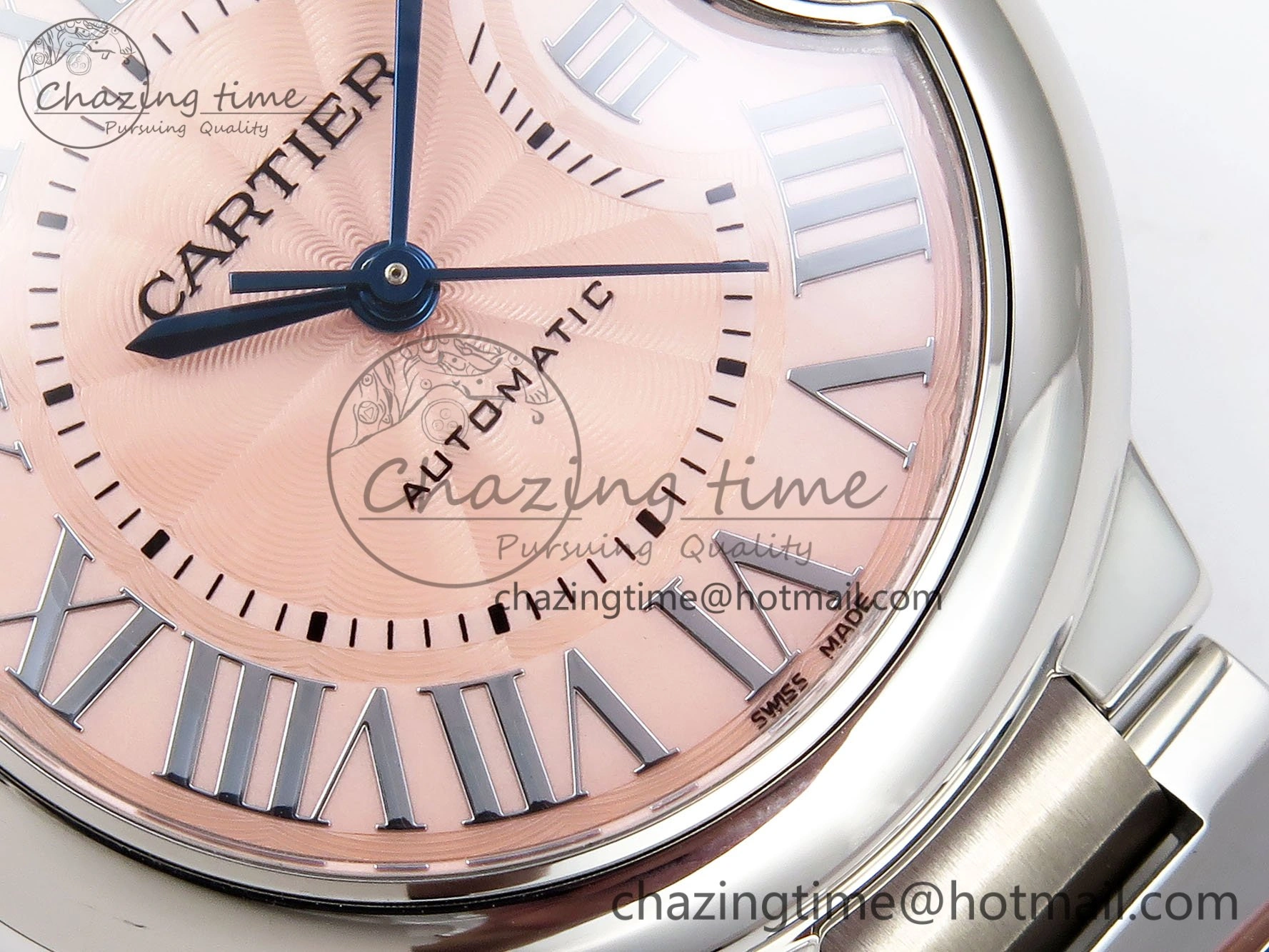Ballon Bleu 33mm SS AF 1:1 Best Edition Pink Dial on SS Bracelet SEIKO NH05A