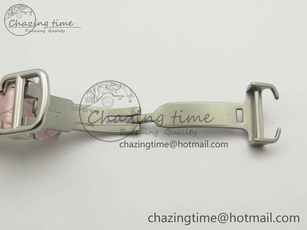 Ballon Bleu 33mm SS AF 1:1 Best Edition Pink MOP Dial on Pink Crocodile Strap NH05A