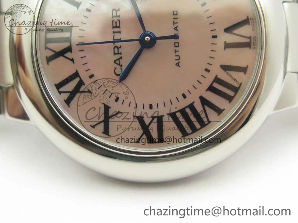 Ballon Bleu 33mm SS AF 1:1 Best Edition Pink MOP Dial on SS Bracelet Cal.076