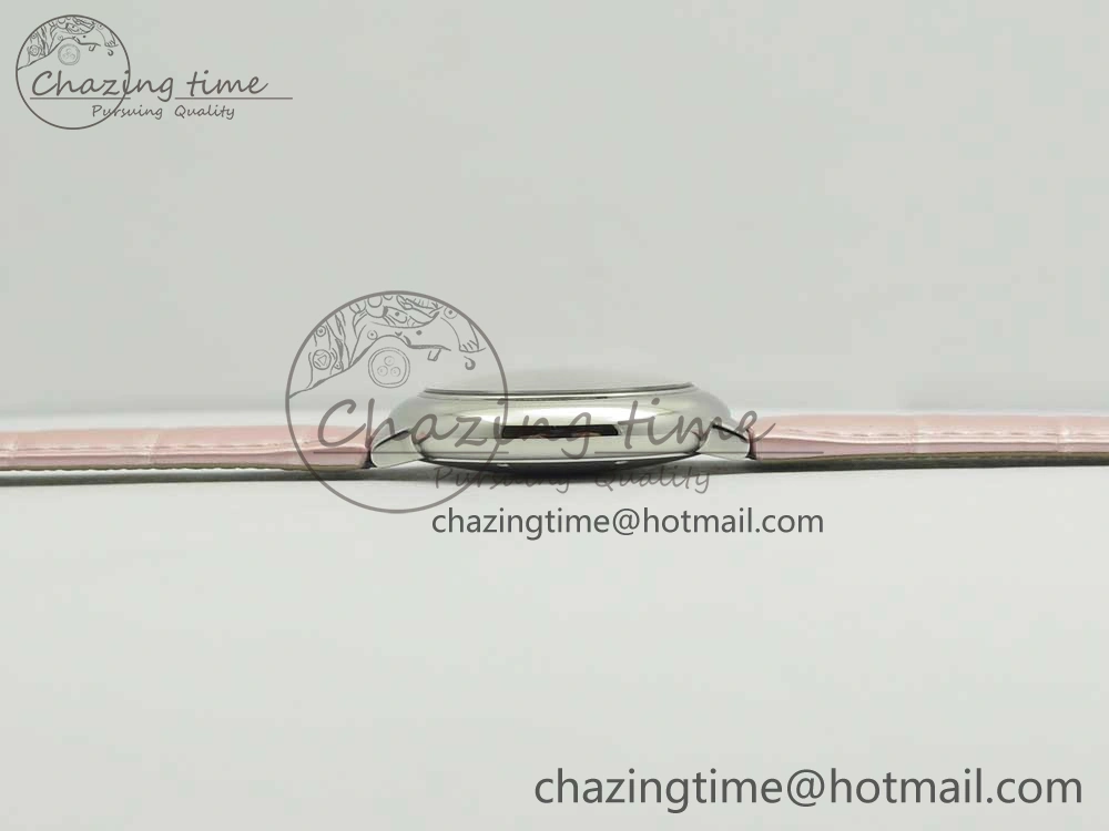 Ballon Bleu 33mm SS AF 1:1 Best Edition Pink Textured Dial On Pink Leather Strap Cal.076