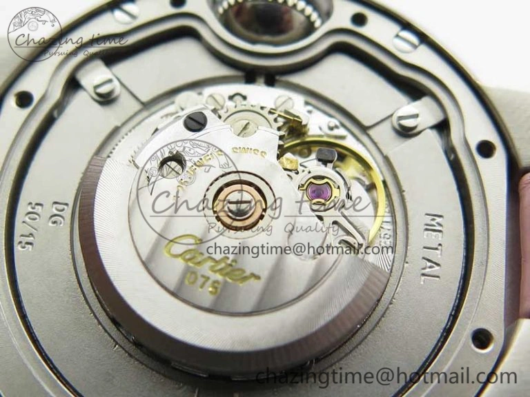 Ballon Bleu 33mm SS AF 1:1 Best Edition Pink Textured Dial On SS Bracelet Cal.076