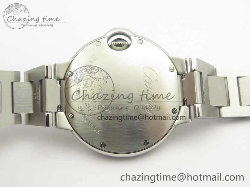 Ballon Bleu 33mm SS AF 1:1 Best Edition Pink Textured Dial On SS Bracelet Cal.076