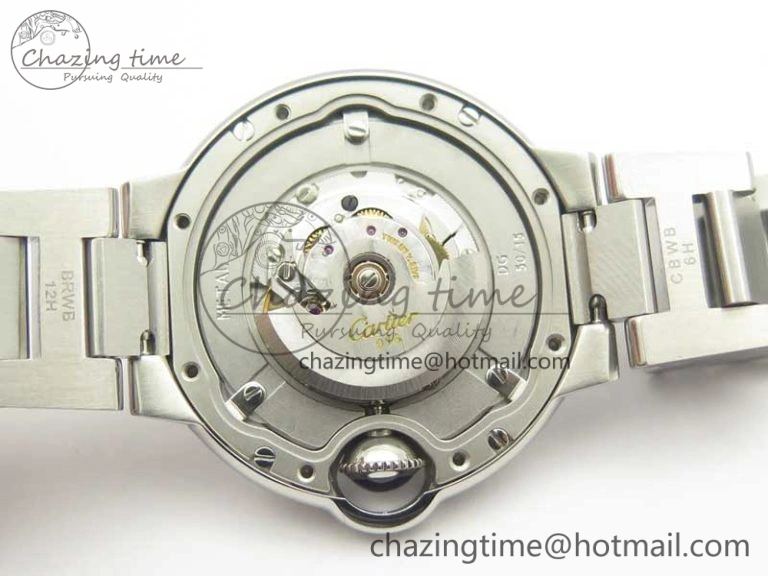 Ballon Bleu 33mm SS AF 1:1 Best Edition Pink Textured Dial On SS Bracelet Cal.076
