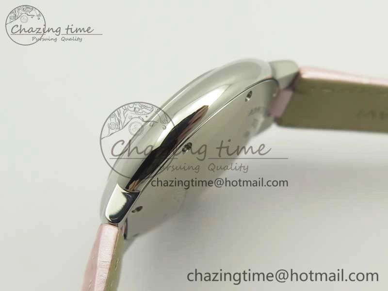 Ballon Bleu 33mm SS AF 1:1 Best Edition Pink Textured Dial on Pink Crocodile Strap Jap Quartz