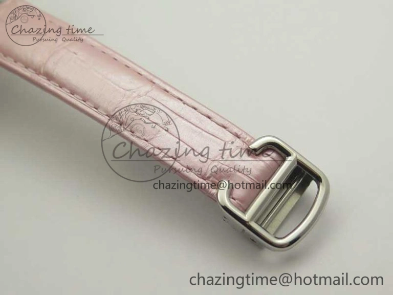 Ballon Bleu 33mm SS AF 1:1 Best Edition Pink Textured Dial on Pink Crocodile Strap Jap Quartz