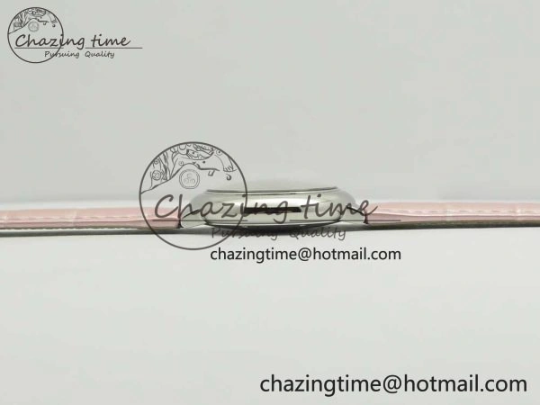 Ballon Bleu 33mm SS AF 1:1 Best Edition Pink Textured Dial on Pink Leather Strap Cal.076