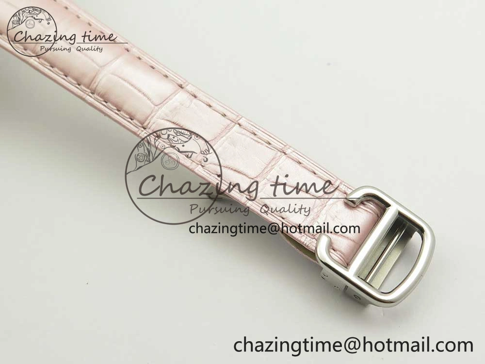 Ballon Bleu 33mm SS AF 1:1 Best Edition Pink Textured Dial on Pink Leather Strap Cal.076